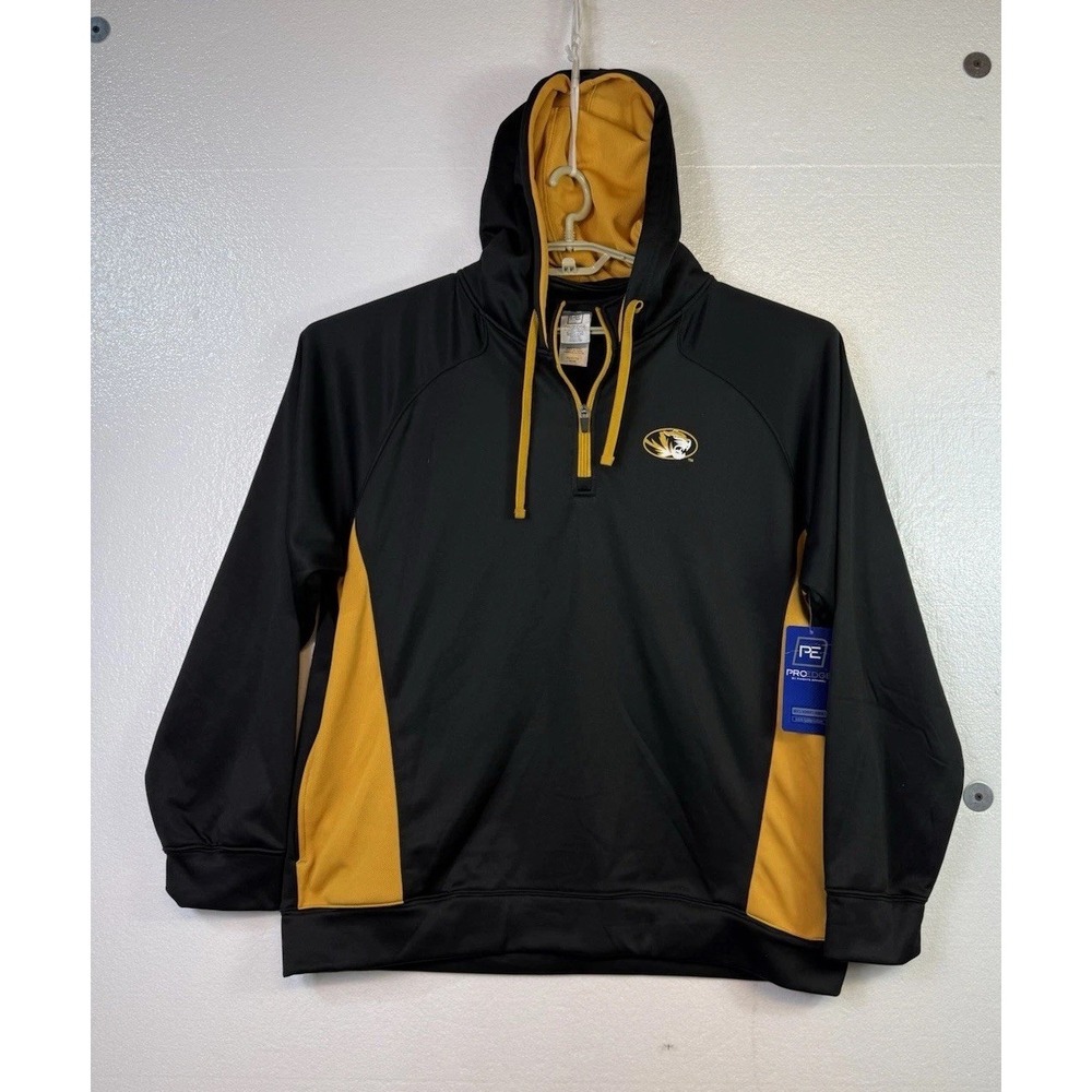 Missouri Tigers Proedge Hoodie Mens XL‎ Black 1/4 Zip Pullover Logo College New